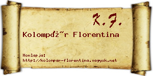 Kolompár Florentina névjegykártya